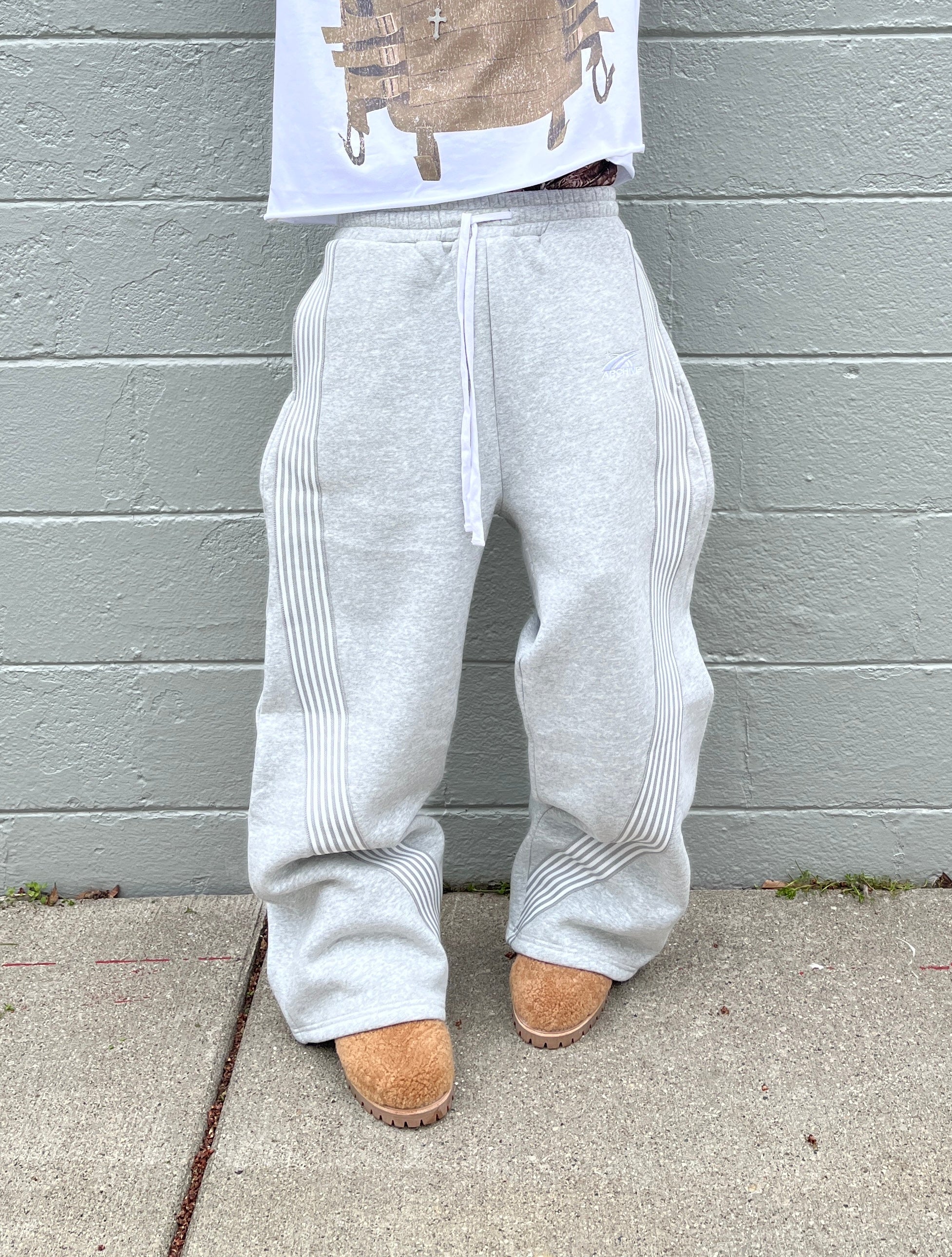 ARCHIVE ESSENTIAL WIDELEG SWEATPANTS GRAY - Image 6